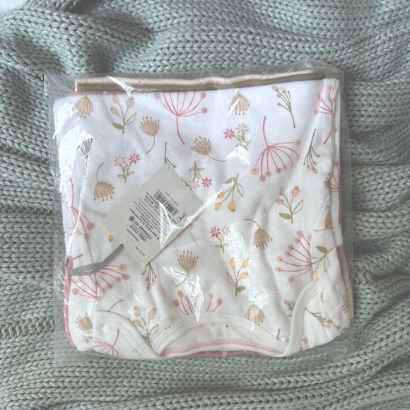 Cloud Island Baby Girls' 4pk Prairie Floral Long Sleeve Bodysuit Target Pink 24M - Picture 2 of 3